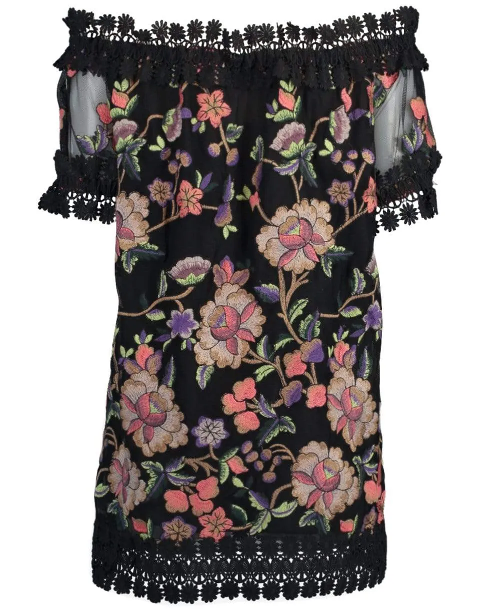 Off Shoulder Floral Blouse