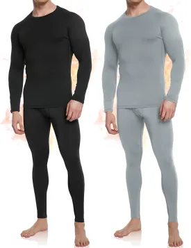 OYGSieg 3 or 2 Set Men's Thermal Underwear Long Johns with Fleece Lined, Thermals for Men Base Layer Cold Weather Top Bottom