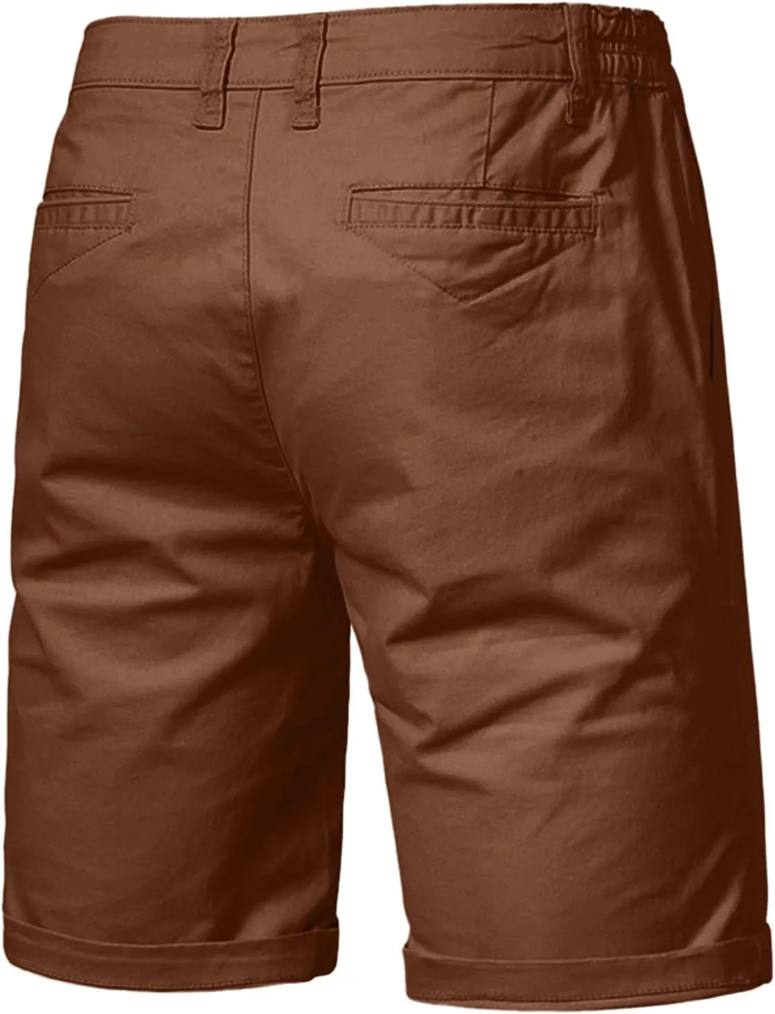 Oymyakon Men's Stretch Chino Short Slim Fit 10" Inseam Flat Front Shorts Summer Cotton Casual Shorts with Pocket