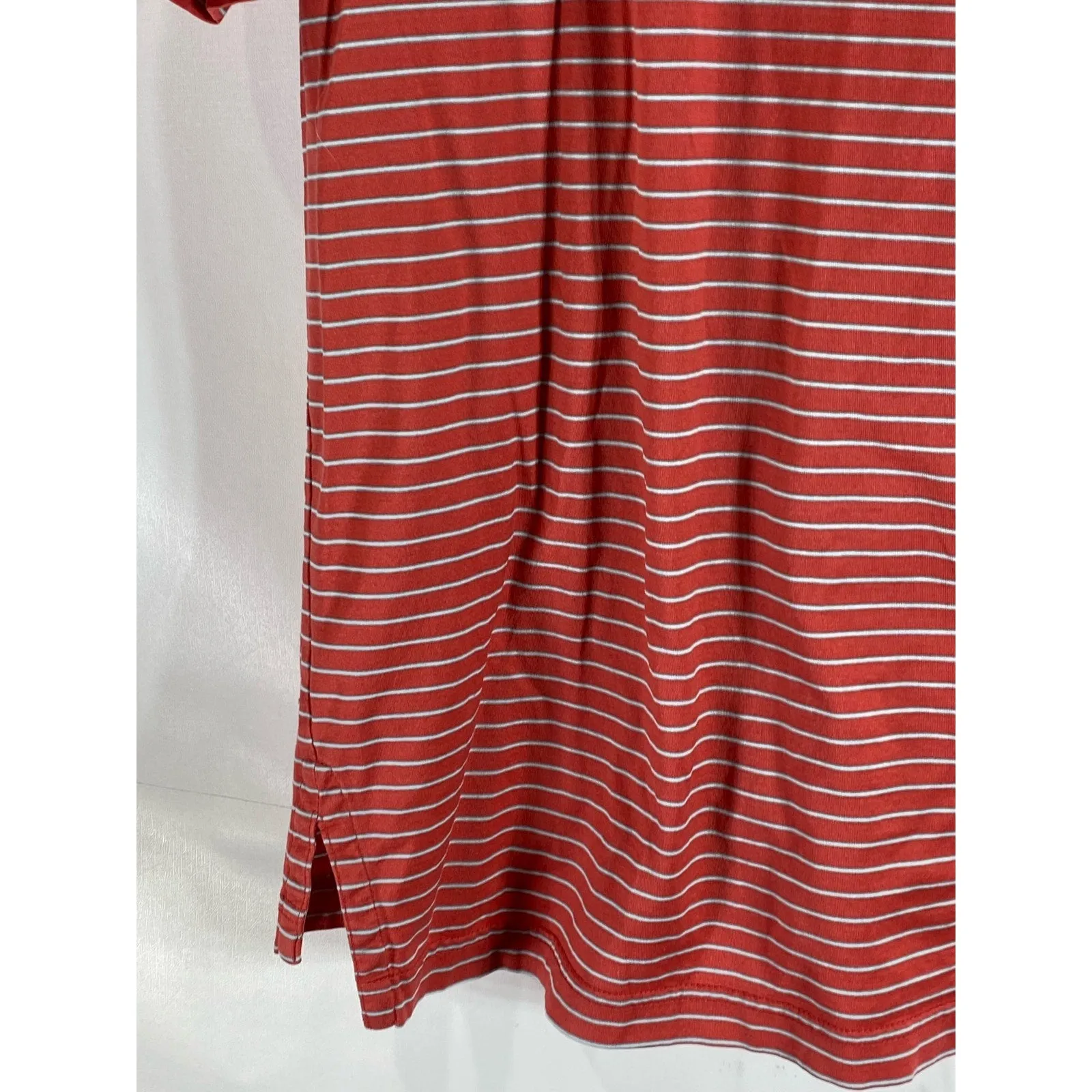 PETER MILLAR Men's Red Desert Mountain Striped Short Sleeve Regular-Fit Polo SZL