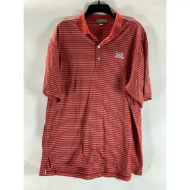 PETER MILLAR Men's Red Desert Mountain Striped Short Sleeve Regular-Fit Polo SZL