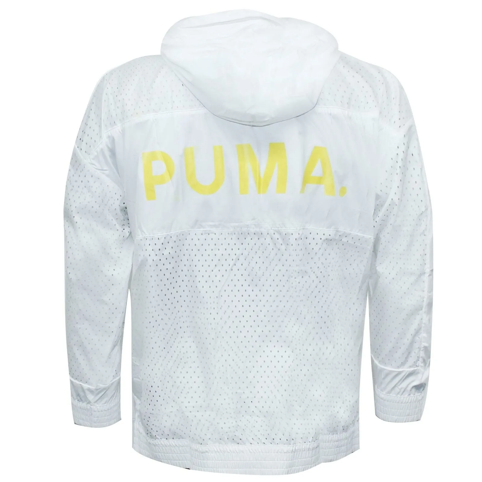 Puma Perforated Mens White Windbreaker Jacket