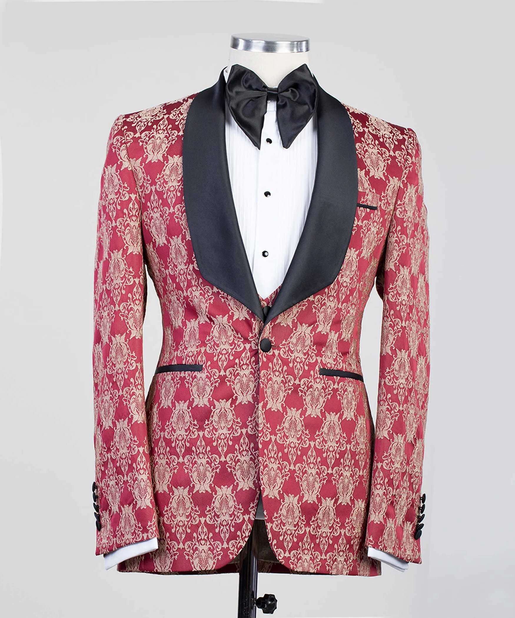 Red Three Piece Tuxedo