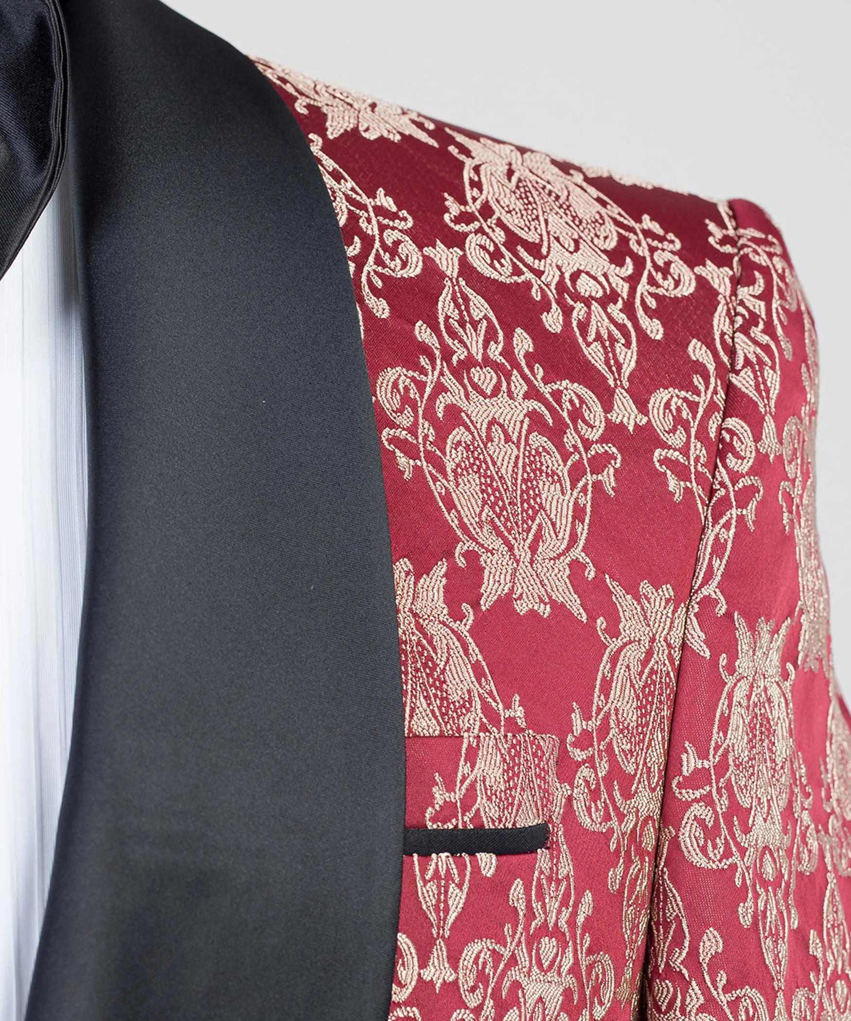 Red Three Piece Tuxedo