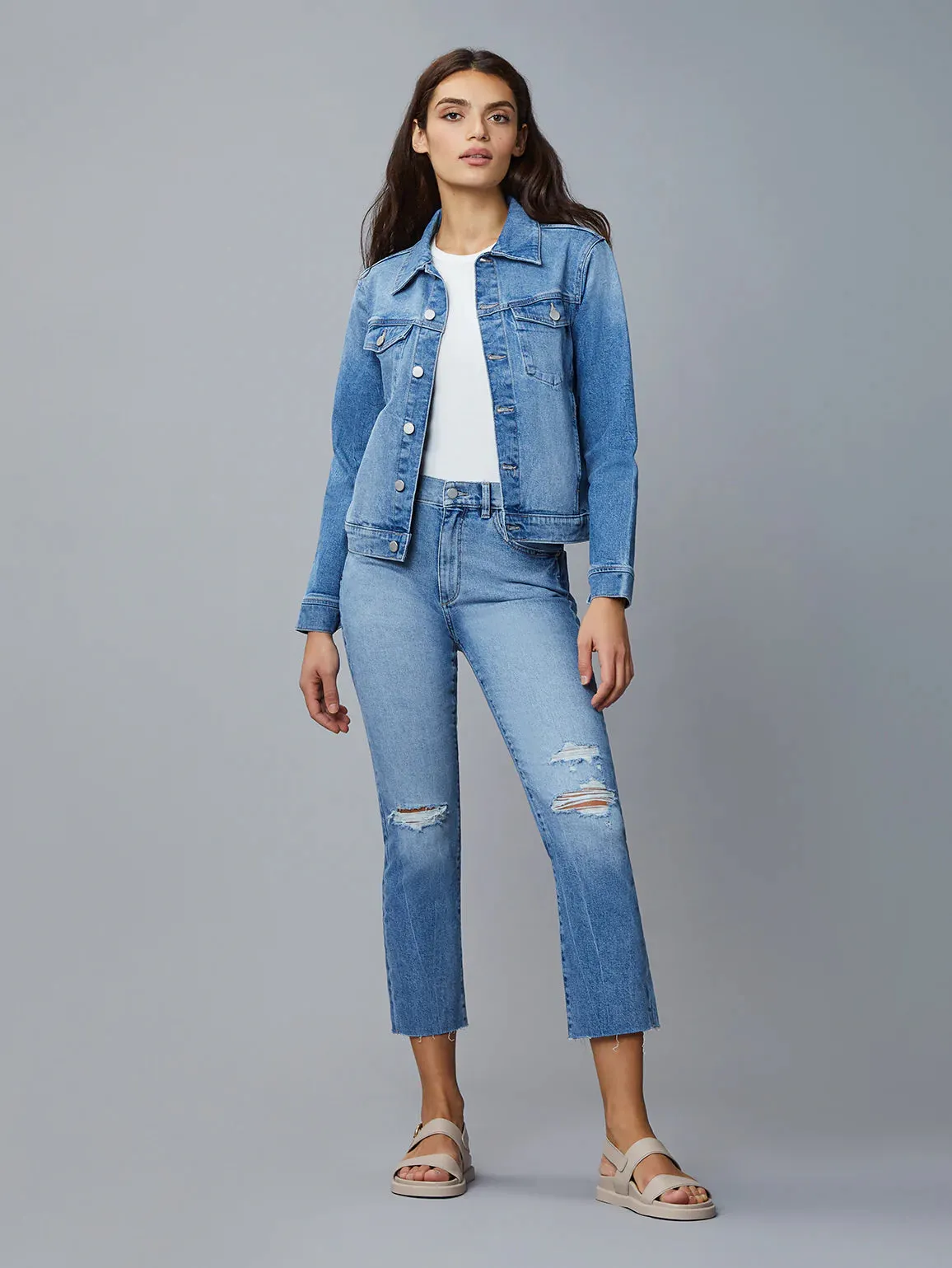 Vika Jacket Classic Denim Droplet - DL1961