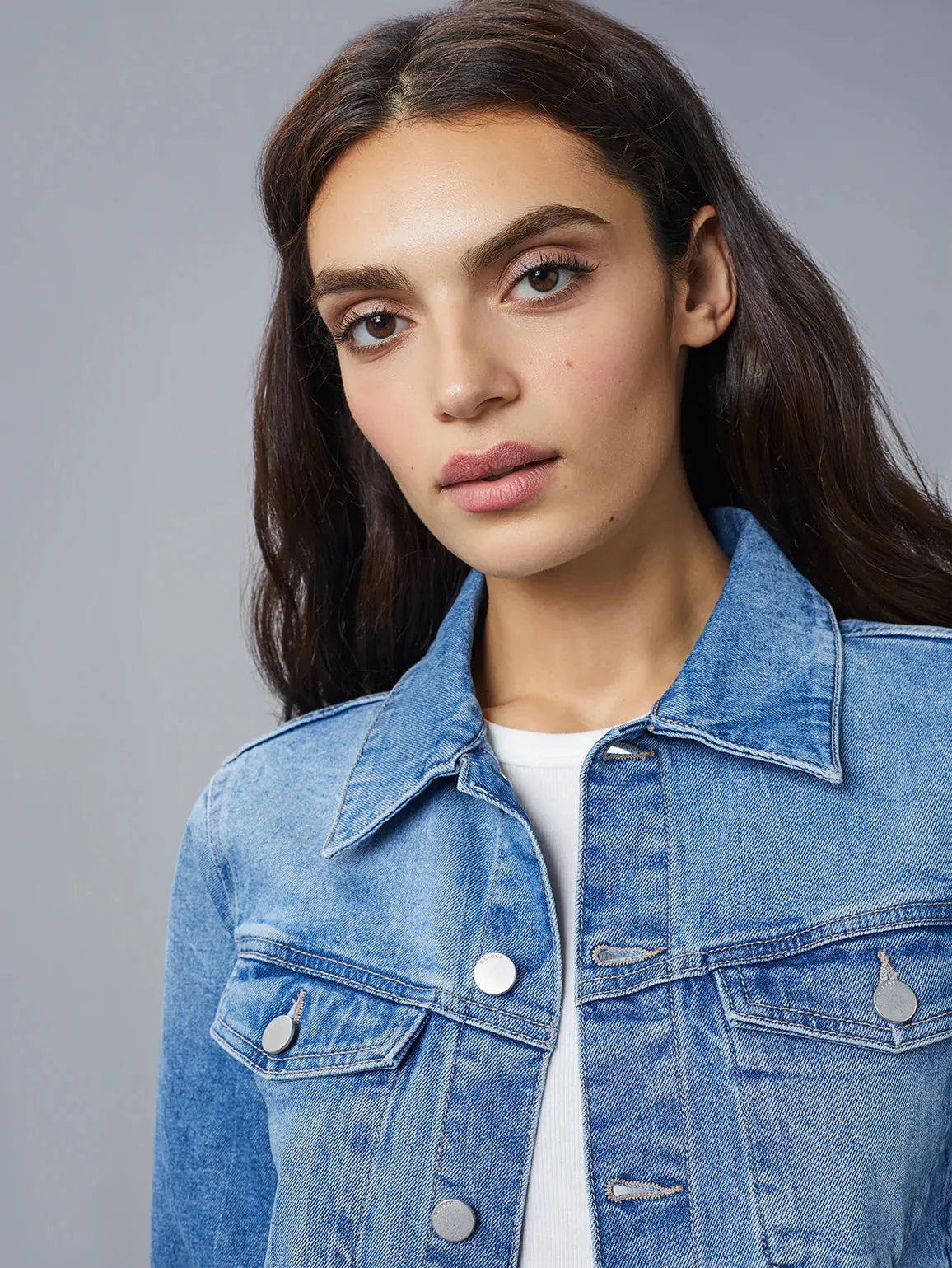 Vika Jacket Classic Denim Droplet - DL1961