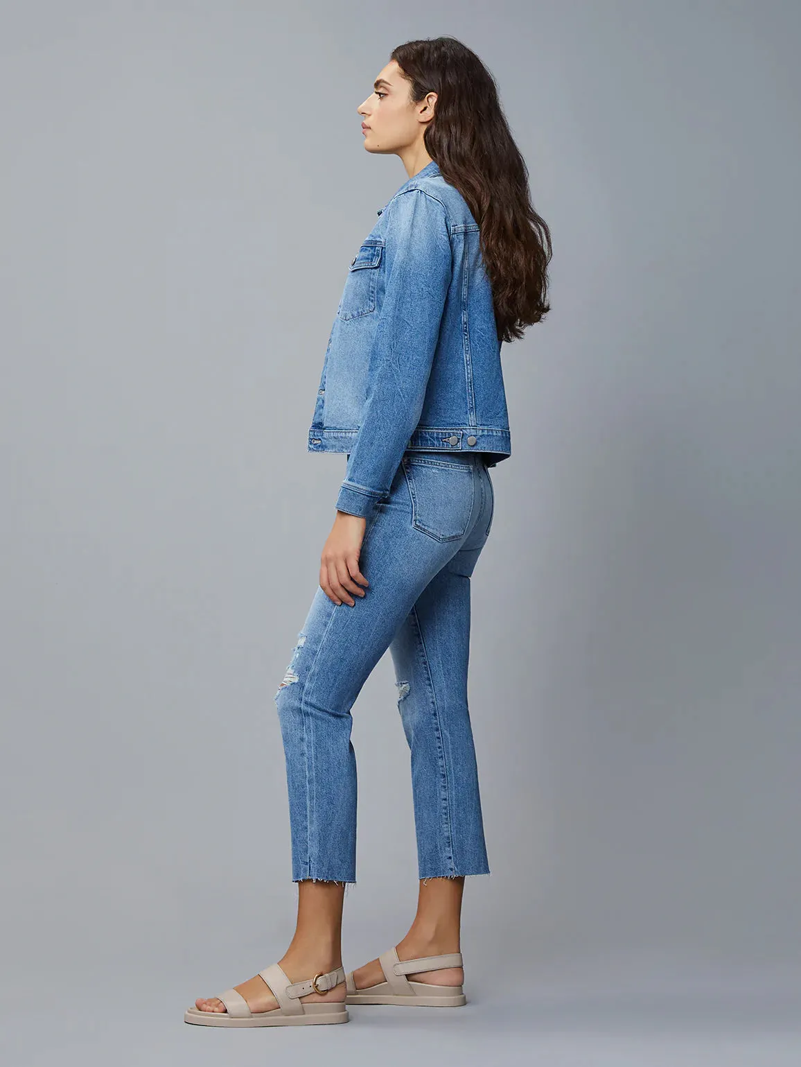 Vika Jacket Classic Denim Droplet - DL1961