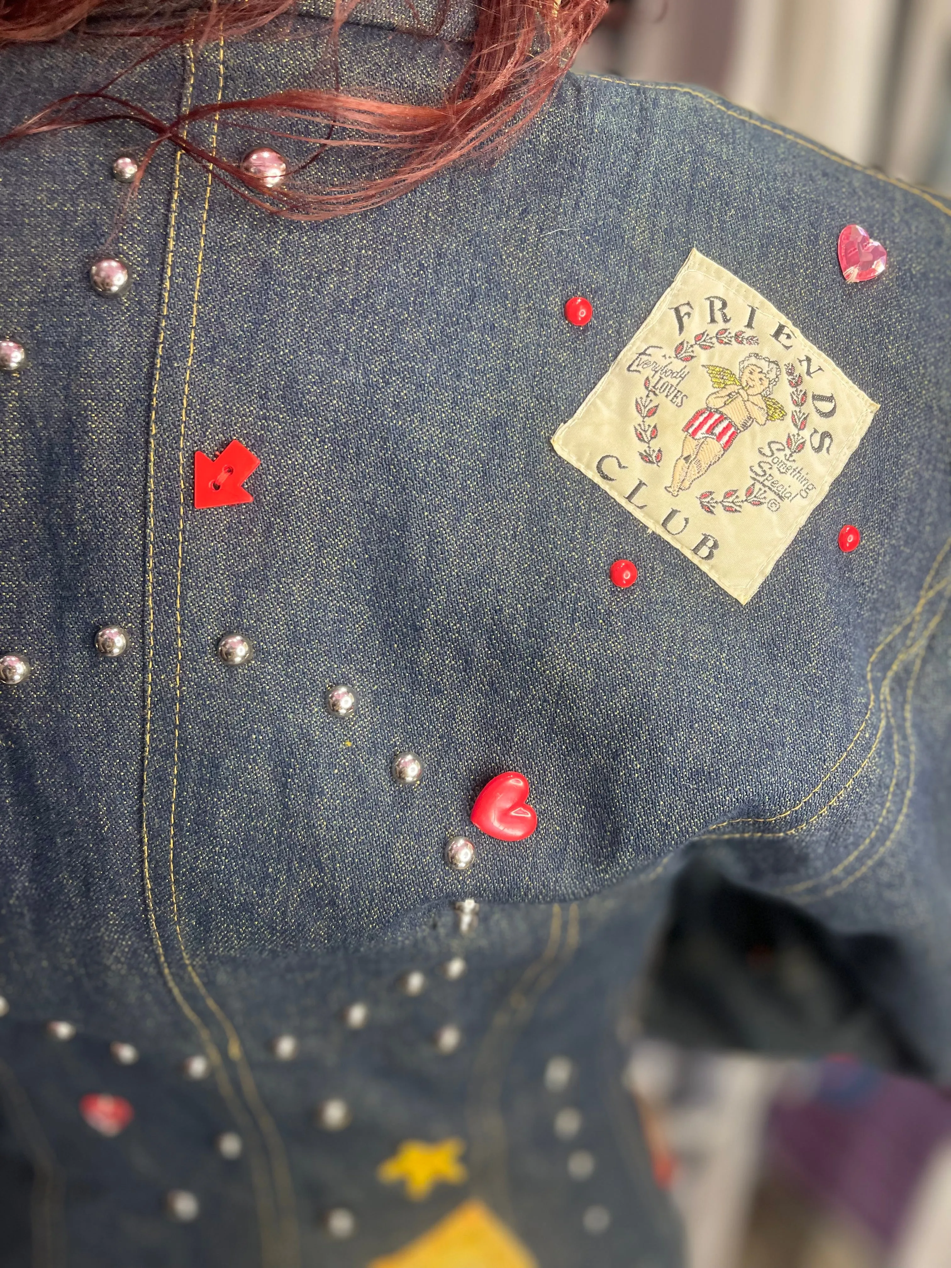 Vintage 90s Studded Bedazzled Fitted Jacket