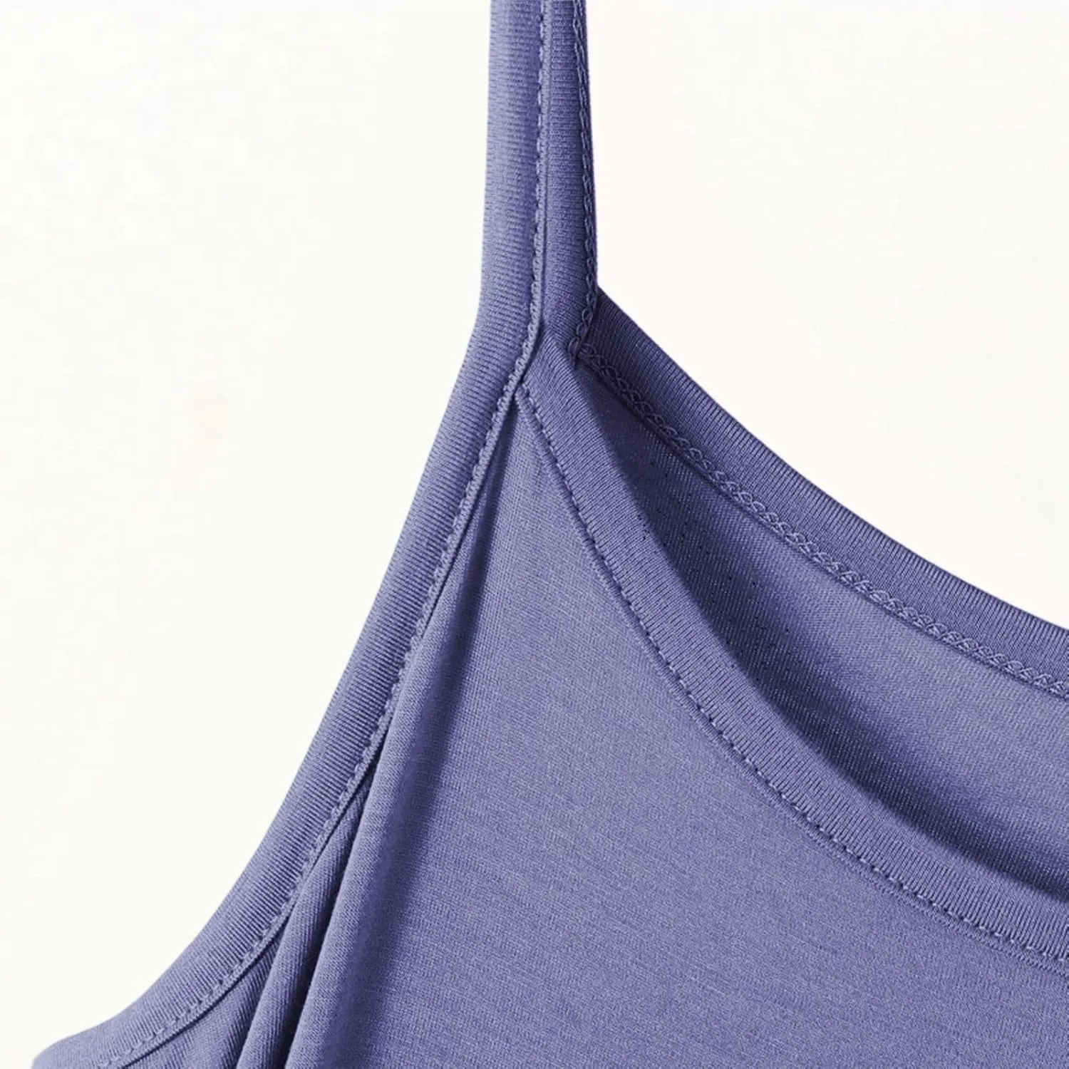 Women's Casual Spaghetti Strap Summer Dress Pure Color Round Neck Loose Fit Home Daily Wear Comfortable Slip