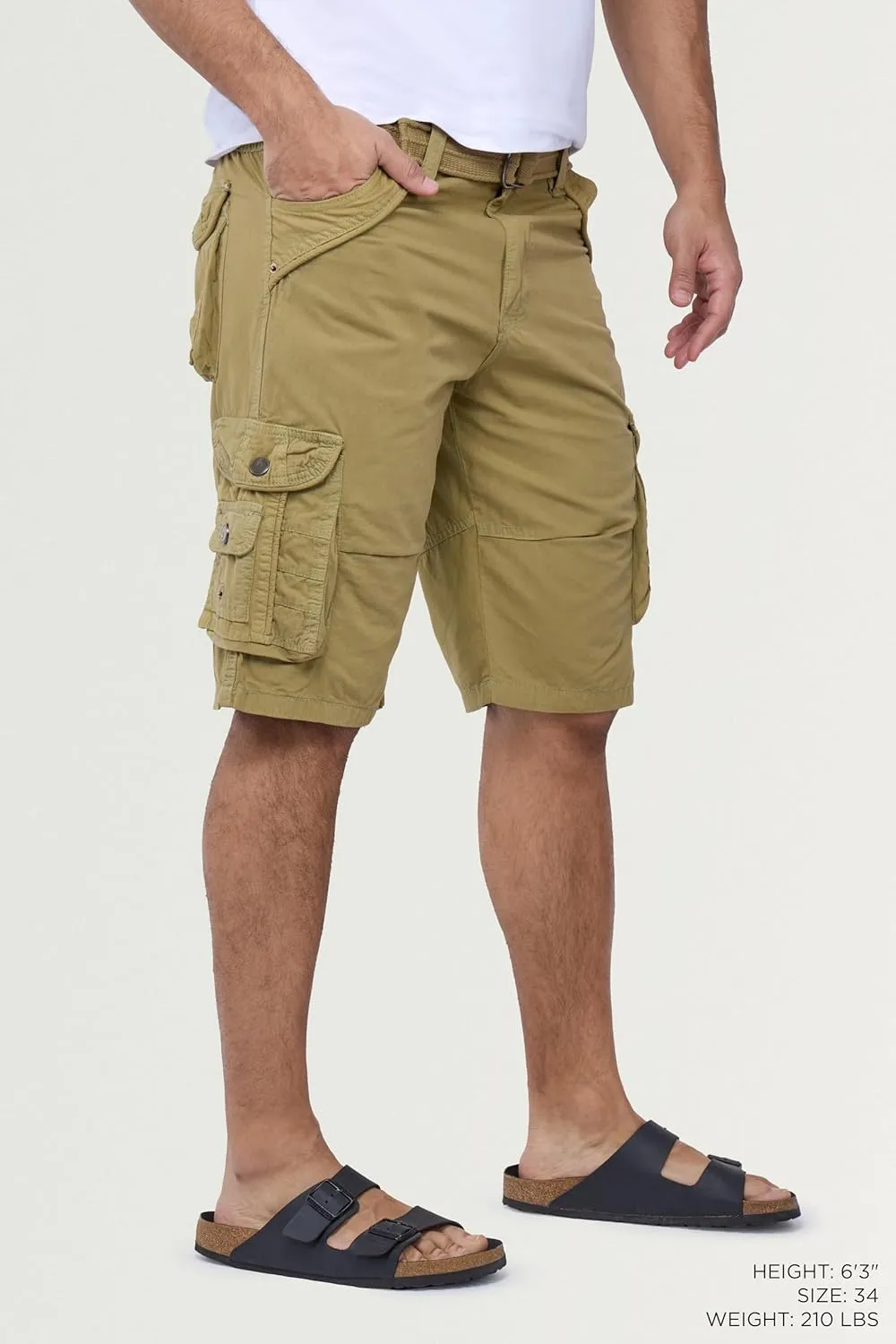X RAY Mens Cargo Shorts Camo & Solid Colors 12.5" Inseam Knee Length Classic Fit Multi Pocket (Big and Tall Shorts for Men)