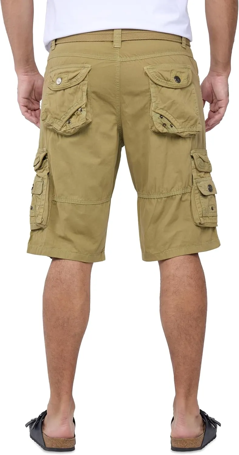 X RAY Mens Cargo Shorts Camo & Solid Colors 12.5" Inseam Knee Length Classic Fit Multi Pocket (Big and Tall Shorts for Men)