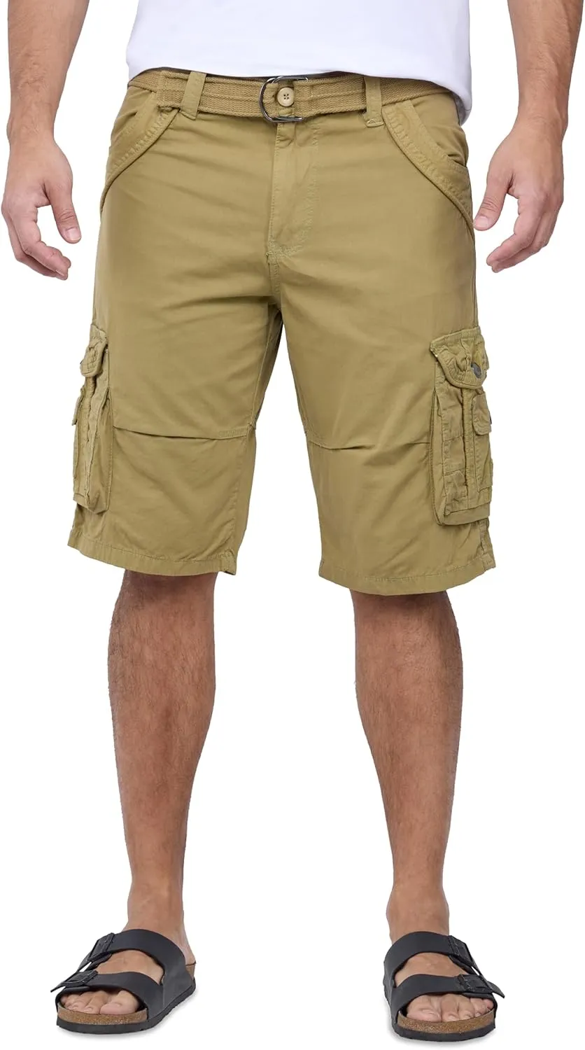 X RAY Mens Cargo Shorts Camo & Solid Colors 12.5" Inseam Knee Length Classic Fit Multi Pocket (Big and Tall Shorts for Men)