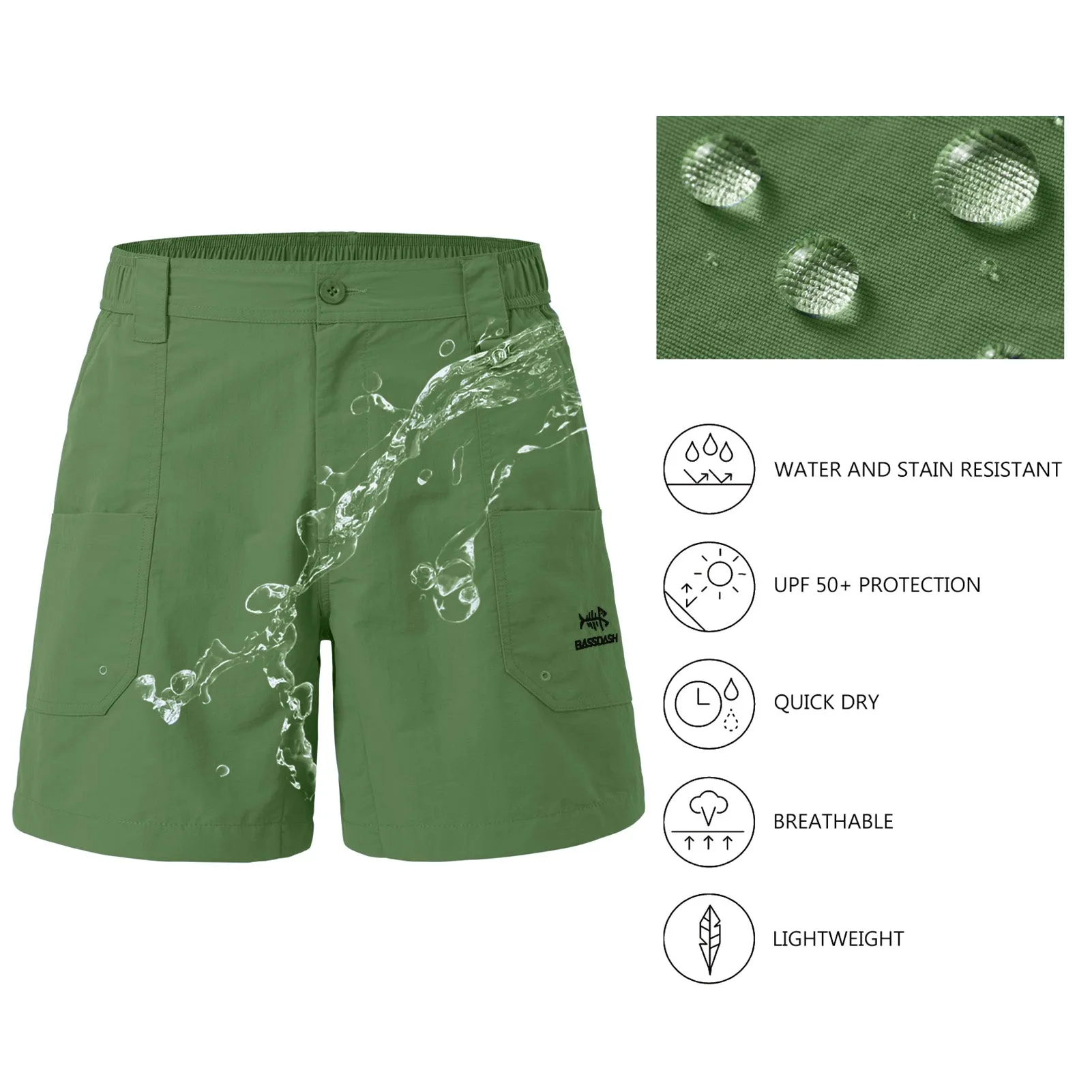 Youth 5in UPF 50  Quick Dry Fishing Shorts FP03Y